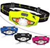Headlamp by SmarterLife | Super Bright & Light Headlamps | CREE LED with 6 Light Modes | Water Resistant Headlight for Camping, Running, Hiking, Hunting, Emergency | Battery, eBook (Neon Green)