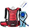 MIRACOL Insulated Hydration Backpack Pack with 2L BPA Free Water Bladder and Long Tube Brush,Prefect Outdoor Gear for Hiking, Running, Camping, Cycling, Fits Men, Women, Kids, Children, Red