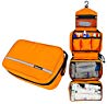 Cosmetic Pouch Toiletry Bags Travel Business Handbag Waterproof Compact Hanging Personal Care Hygiene Purse (Orange)