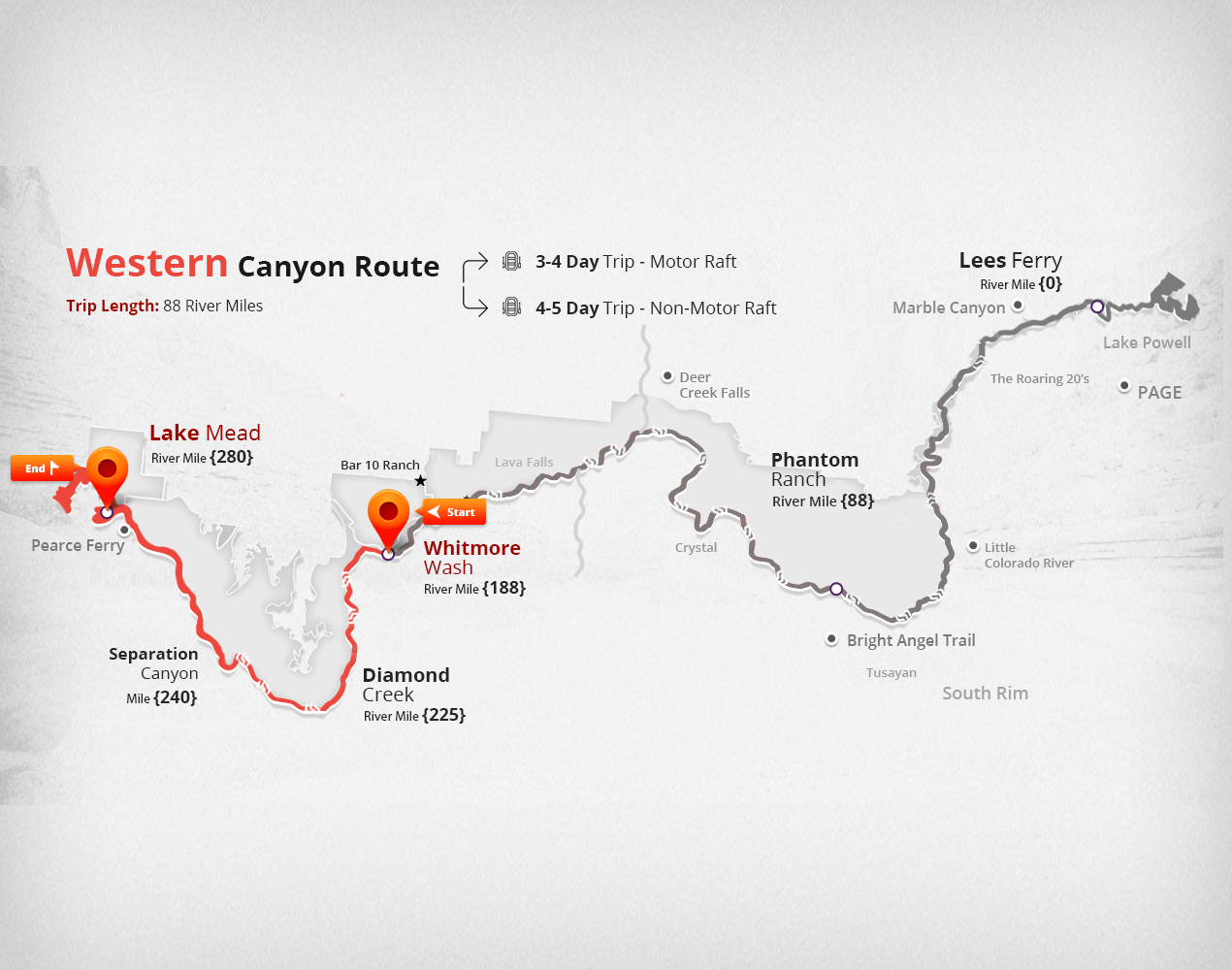 Western Grand Canyon Map