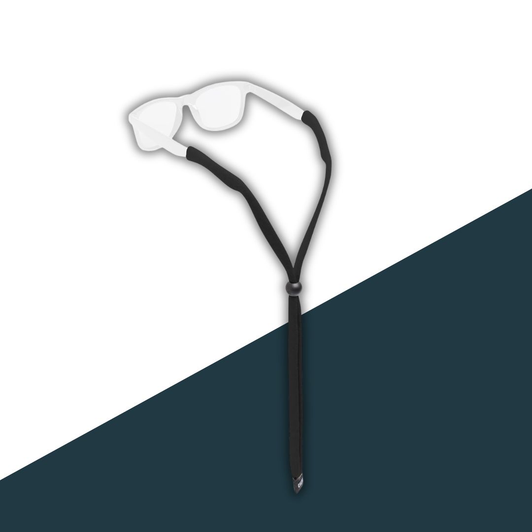 Chums Original Cotton Standard End Eyewear Retainer, Black