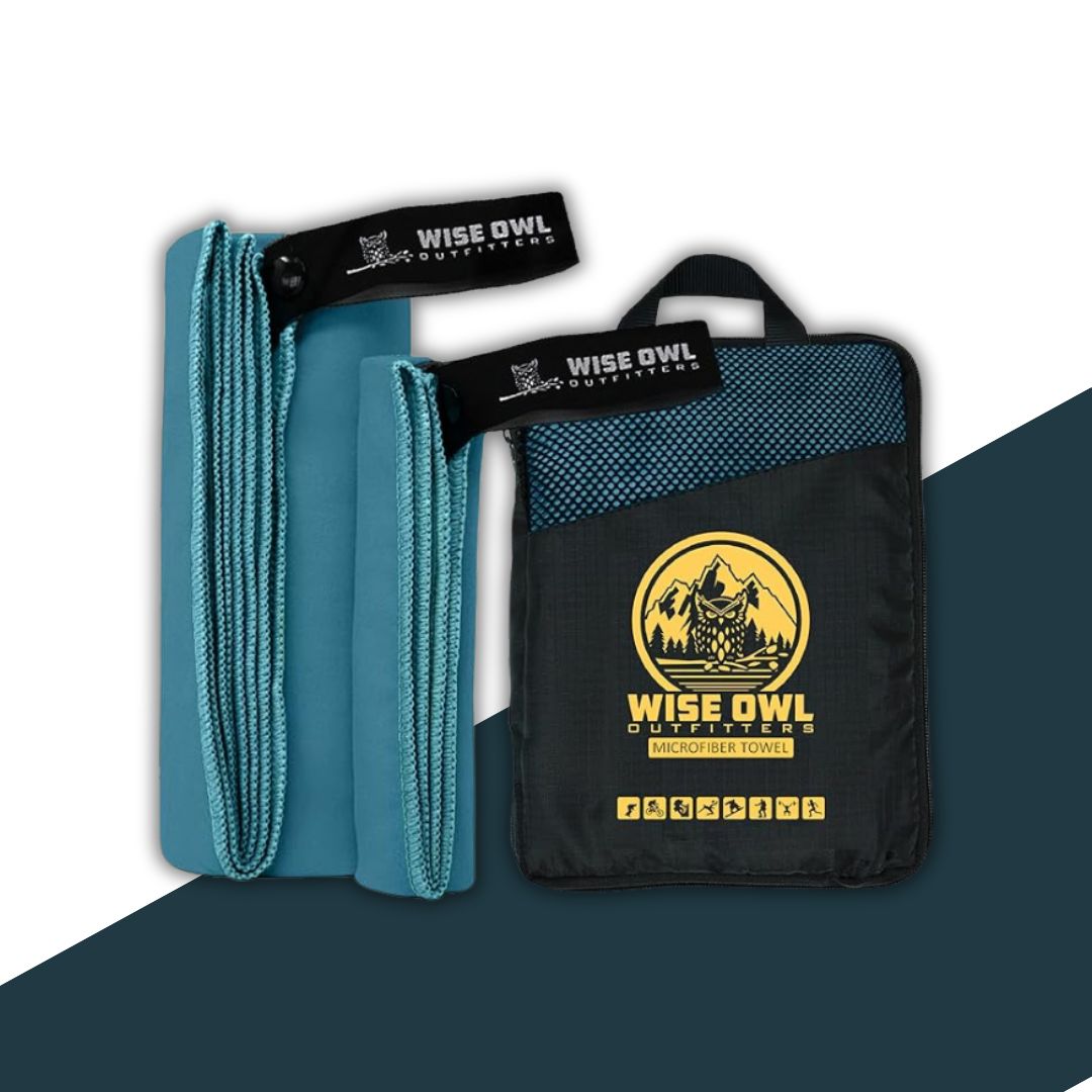 Wise Owl Outfitters Camping Travel Towel - Ultra Soft Compact Quick Dry Microfiber Fast Drying