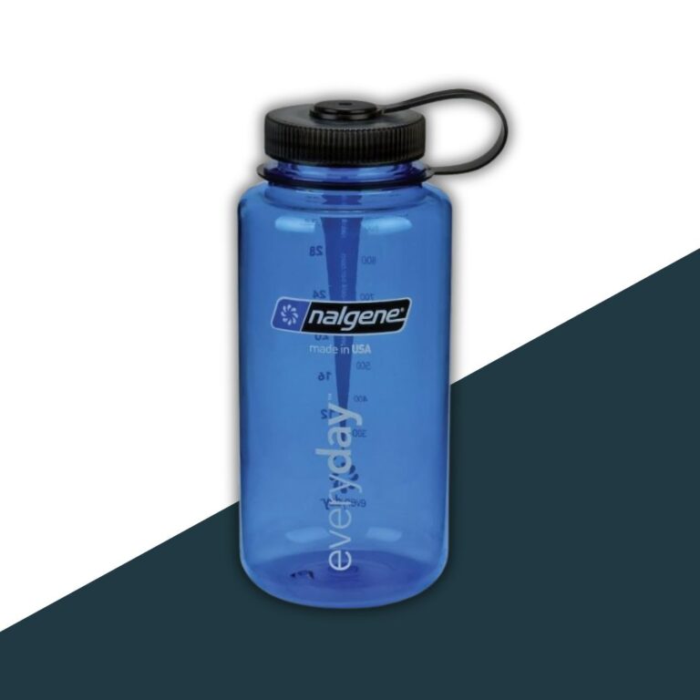 Nalgene 32 oz Wide Mouth Reusable Bottle, Tritan, in Blue