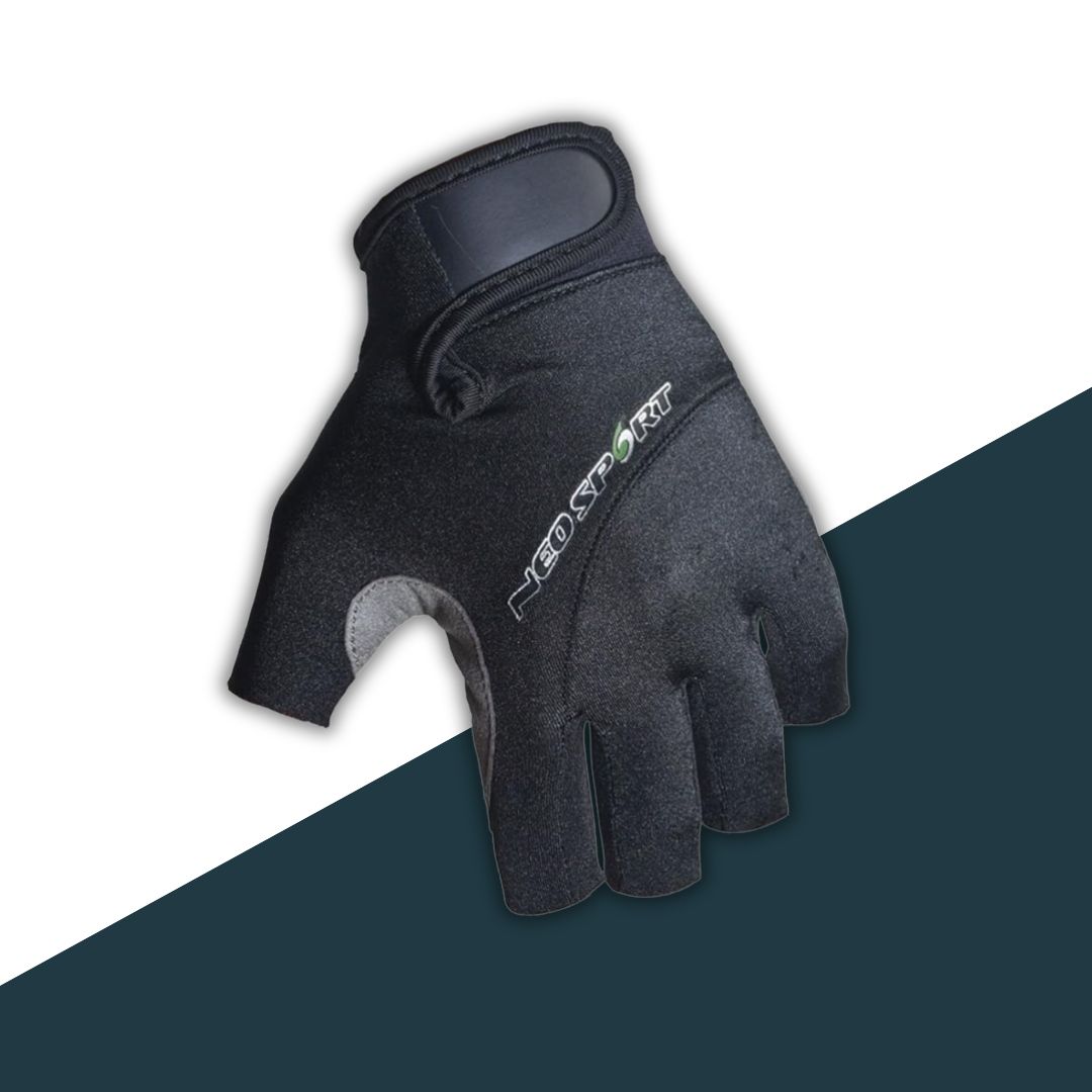NeoSport 3/4 Finger Neoprene Gloves, 1.5mm - Unisex Design for Obstacle Racing, Biking, Sailing and Paddle Boarding - Offer Protection and a Reliable Grip - Soft, Comfortable Fit