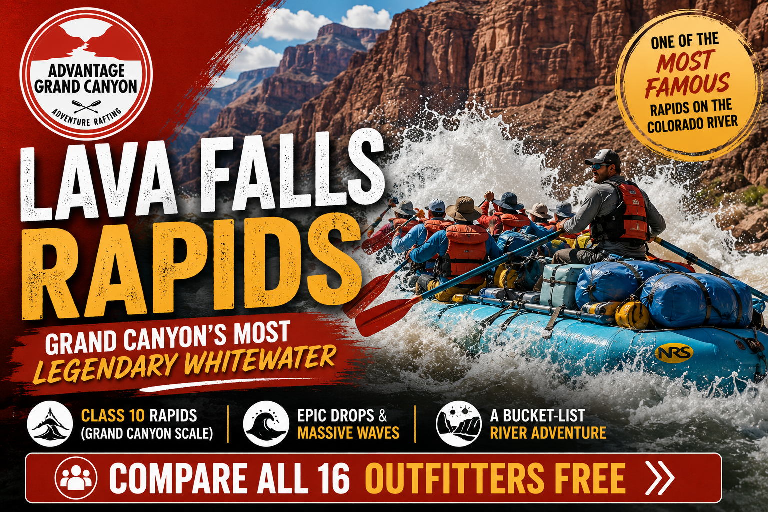 Lava fall rapids grand canyon rafting