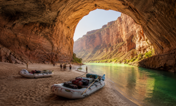 Exploring the Redwall Cavern in Grand Canyon Exploring the Redwall Cavern in Grand Canyon